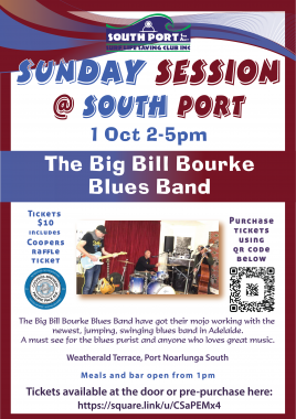 Sunday Session - 1 Oct - The Big Bill Bourke Blues Band